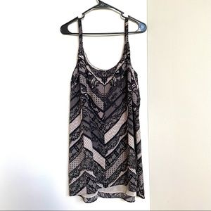 CAbi Monaco Lace Tunic Tank Camisole Style#3278 Black + Cream